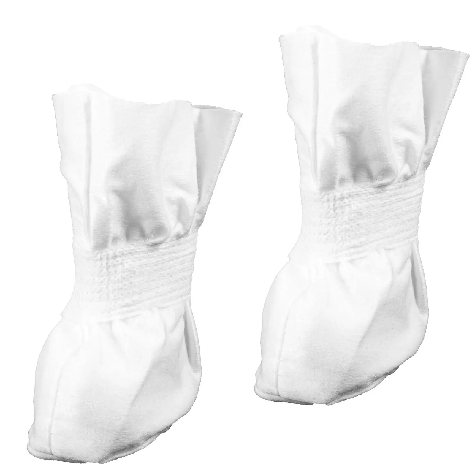 

4 Pcs Dog Shoes White Small Cloth Material Disposable Puppy Boots for Outdoor Protect Paws from Hot Cold Ground Pet Supplies