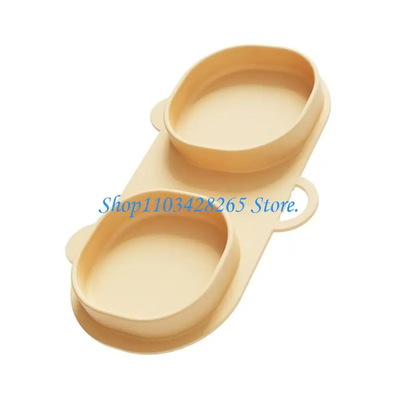 طبق قابل للطي من السيليكون غير قابل للانزلاق لتناول الطعام في الهواء الطلق للأطفال أساسي G2TE #3