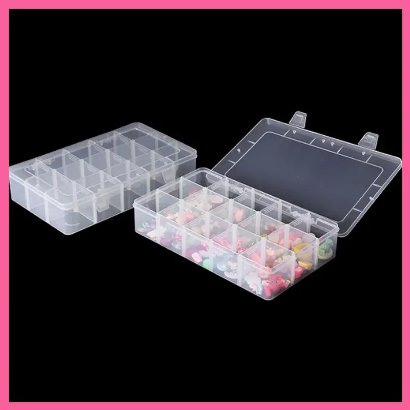

3Pcs Transparent Detachable Grid Hardware Storage Box And Electronic Components Jewelry Box Tape Stationery Plastic Box
