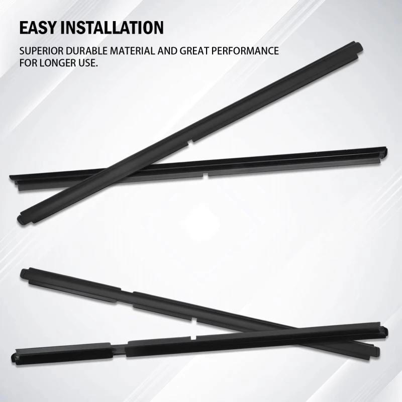 4pcs Front Rear Window Trim Sealing Strips Rubber Seals For Jeep Grand Cherokee II WJ WG 1998-2005 Glass Exterior Waterproof