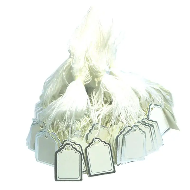Paper Tie on Price Tags Writable Hanging Marking Tags 500pcs for Jewelry Clothing Display view 5