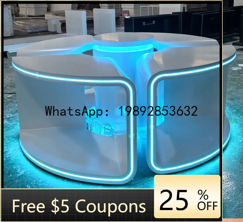 Z3   Hall Center Island Counter Technology Sense Painted Irregular Center Island Table Creative Round Luminous Counter