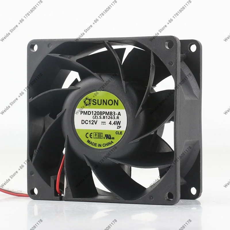 

SUNON Precision PMD1208PMB3-A DC12V 4.4W 8CM 8038 2-wire temperature control inverter Cooling Fan