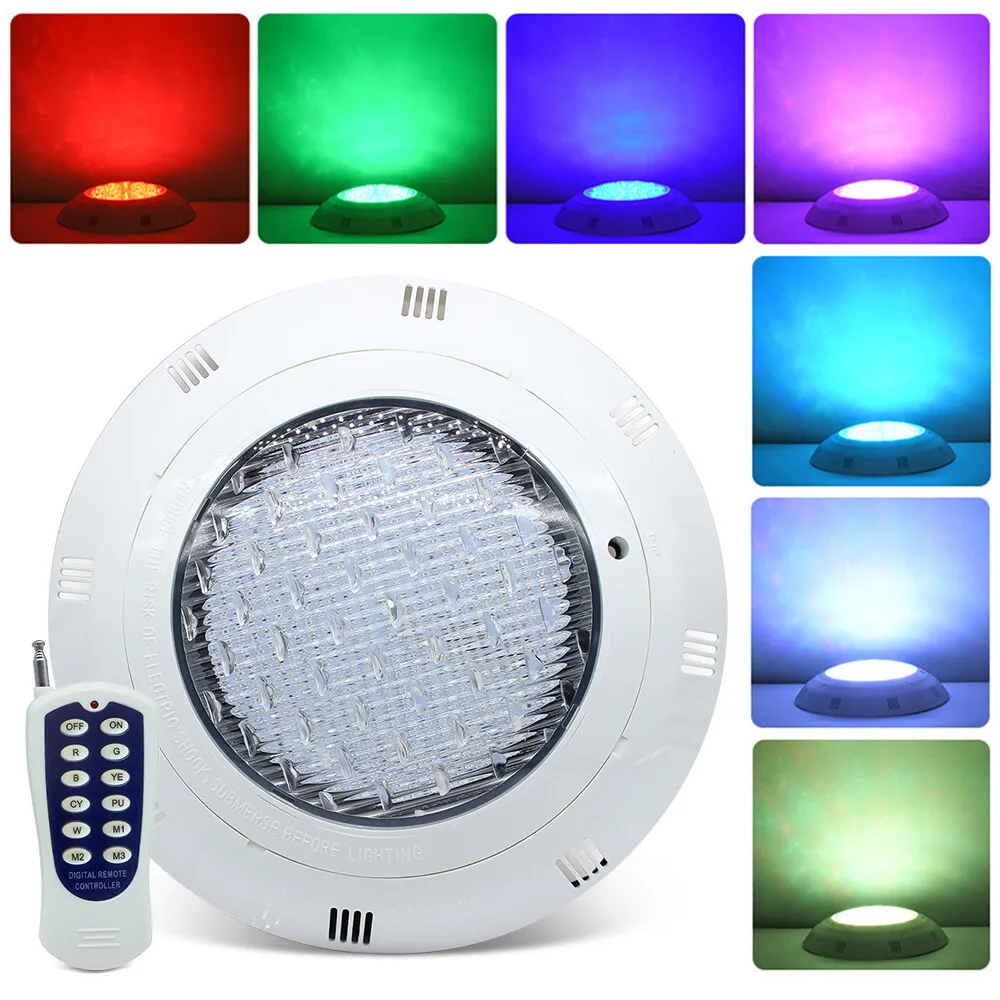 

Pool Light 12V 36W Submersible Led Pool Light 7 Colors Changing Underwater RGB LED Pool Light IP68 Waterproof with Remote