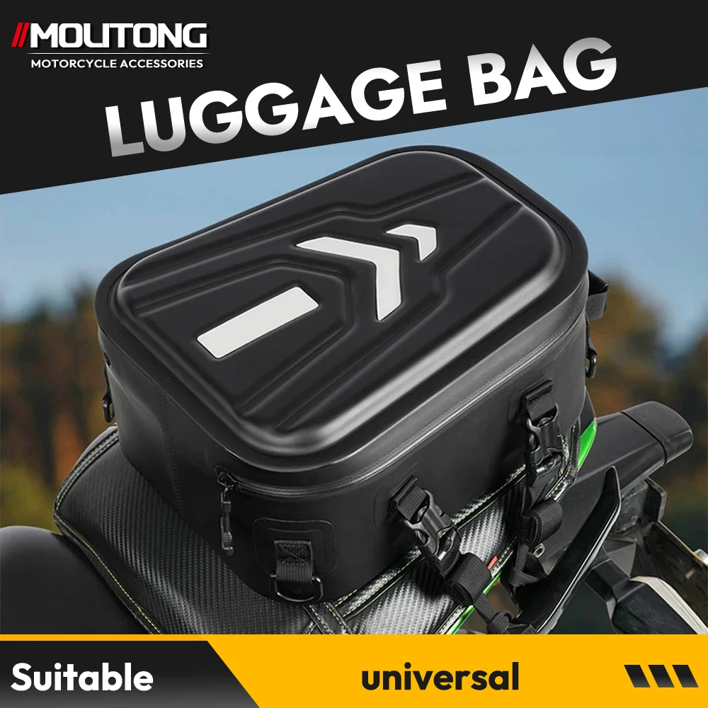 Motorcycle Hard Shell Rear Seat Bag Full Waterproof Tail Bag Multifunctional Universal Biker Rider Backpack