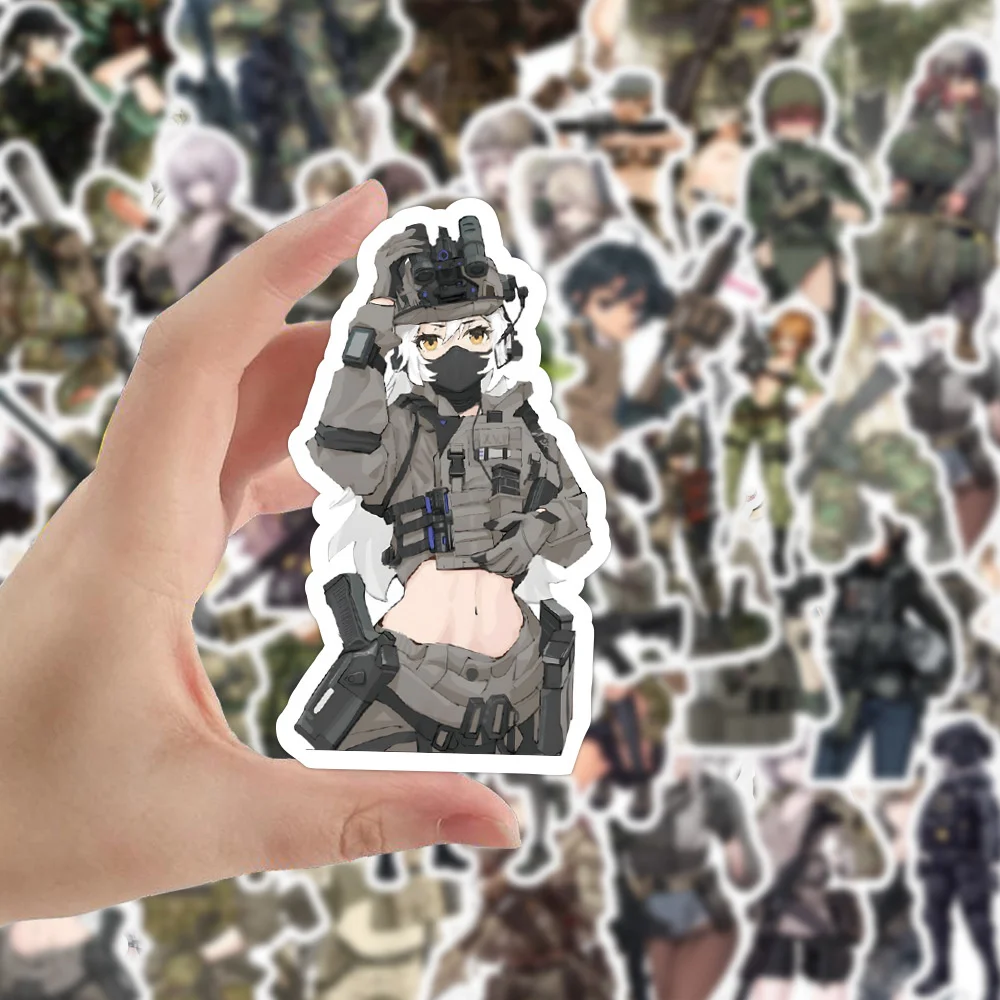 10/30/50PCS Cartoon Anime Camouflage Military Uniform iPad Graffiti Sticker Bike Skateboard Car Helmet Laptop Computer Wholesale