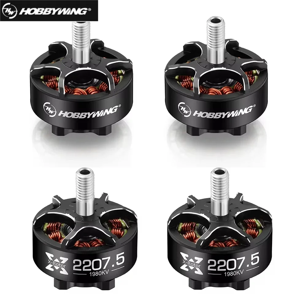 1/4pcs Hobbywing XRotor 2207.5 1780KV 1980KV 4~6S Lipo Brushless Motor 5mm Shaft Suitable 5inch Flower Fly Traversing Drone