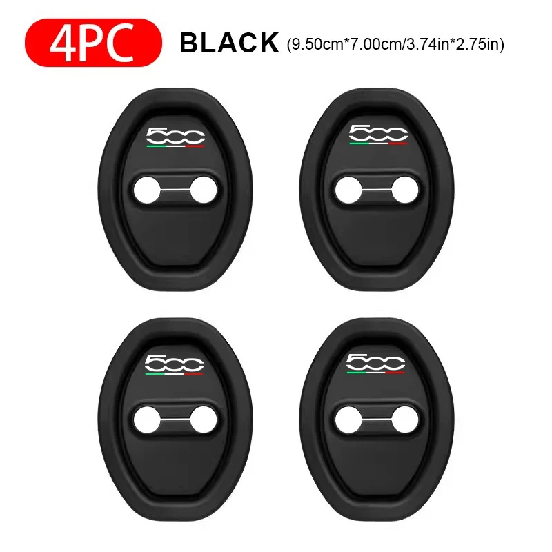 4pcs Car Silicone Door Lock Protective Cover Anti-Collision Shock Absorbing Pad For Fiat Punto 500 Stilo Ducato Car Accessories