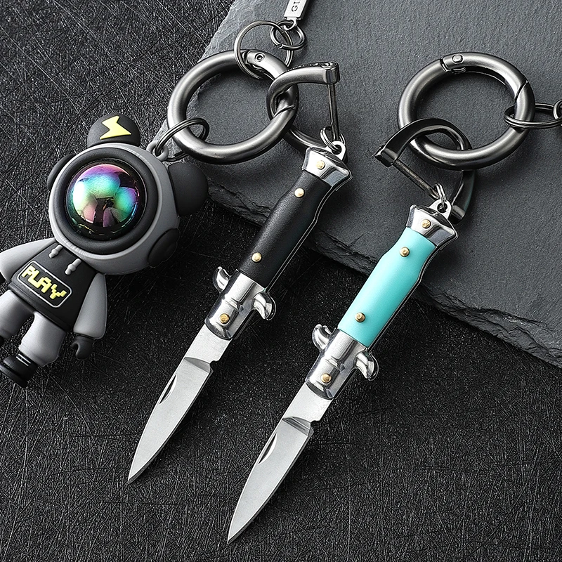 Tunafire Mini Folding Pocket Knife Multi Keychain Knife EDC Portable Outdoor Camping Small Cutter Knives Opener Unpacking Tools