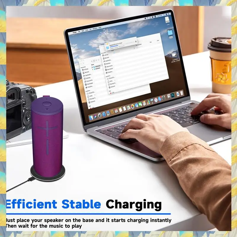Smartwave-For Logitech Ultimate Ears UE Boom 3/UE Megaboom 3 Charging Dock Station Cradle With Type-C Cable Speaker Charger Pad， view 6