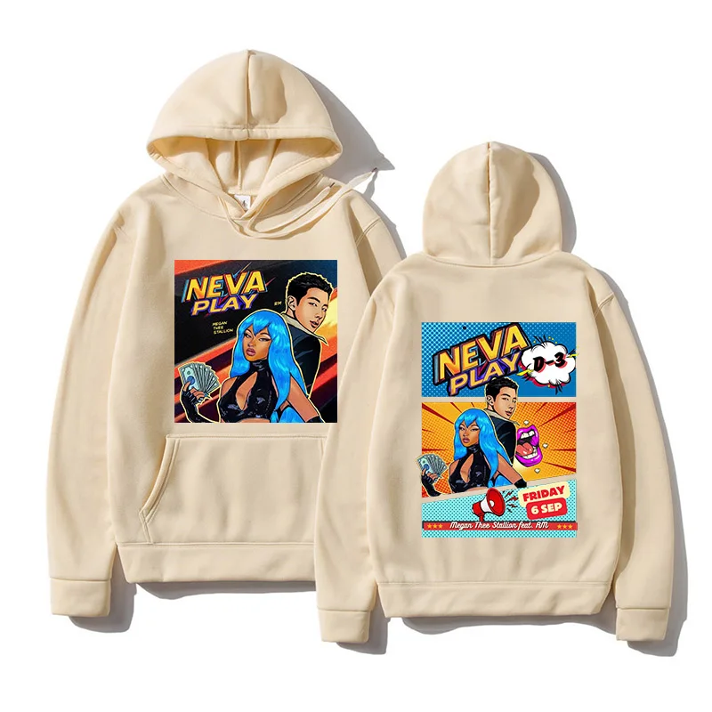 Megan Thee Stallion Neva Playd Hoodies 2024 Hip Hop Aesthetic Sweatshirts Men Women Oversized Clothing Printing Pullovers