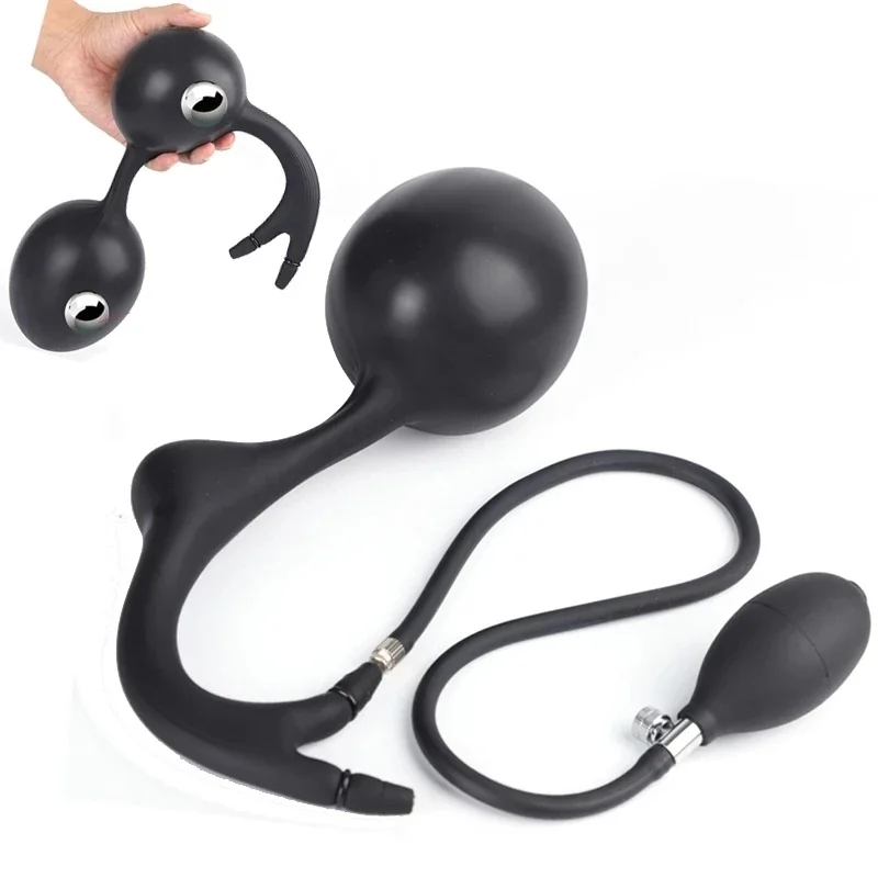 BDSM Vibrator Inflatable Steel Ball Huge Butt Plug Anal Plug Vagina Anus Expansion Prostate Massager Sex Toys For Woman Men Gay