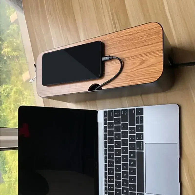 Power Strip Organizer Cable Management Box - Concealed Wire Storage for TVs Computers Desks - Desktop Cable Organizer Box