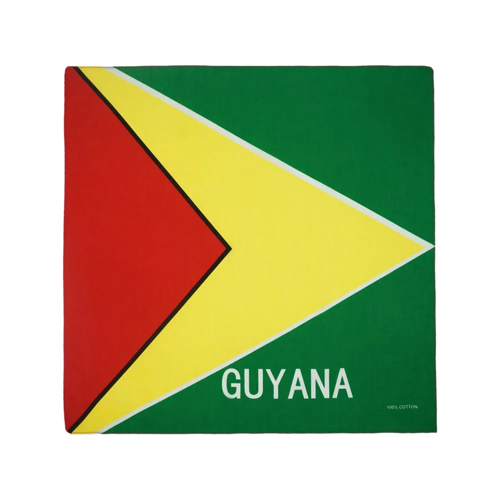 100% Katoen Bandana Jamaica Haiti Dominica Barbados St. Kitts Guyana Nationale Vlaggen Punk Sjaal Rijden Hoofdband Dansende Haarband