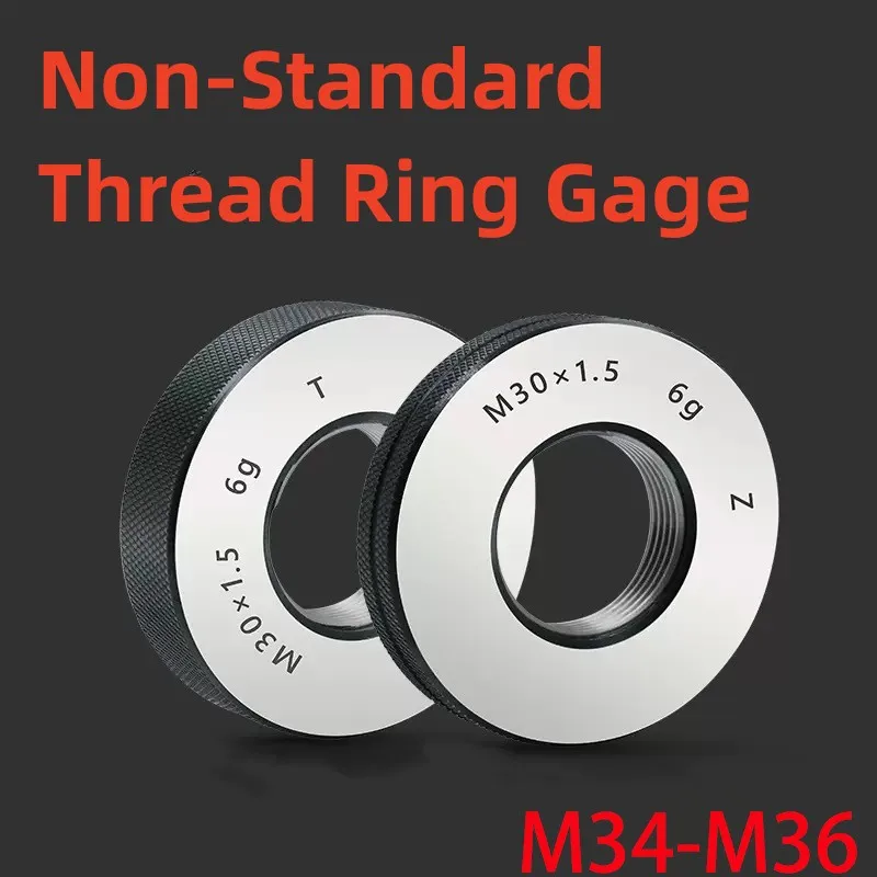 

1SET(1*GO+1*NOGO) M34-M36Non-Standard Metric Fine Tooth Thread Ring Gauge Accuracy 6g Measure Tool M34M35M36X1 2 3 4 0.75 1.5