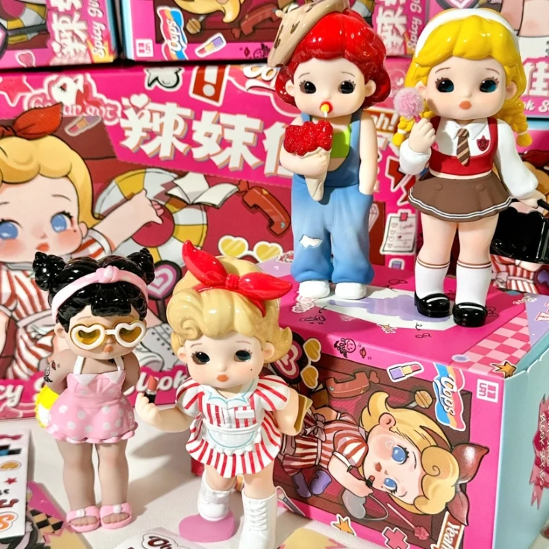 

Spicy Girls Block Series слепая коробка ретро пряная девушка ручной работы модная модная кукла милый забавный офисный и обучающий настольный орнамент