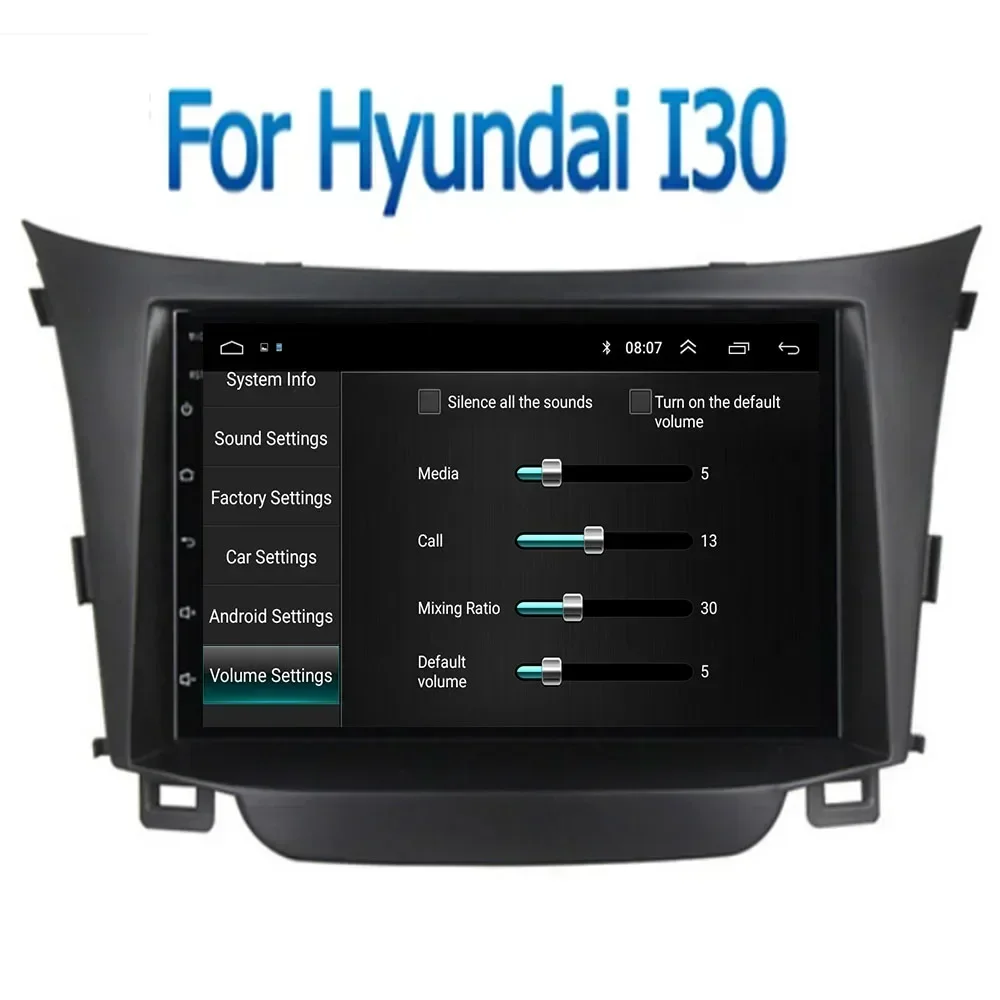 สําหรับ Hyundai I30 Elantra GT 2012 2013 2014 2015 2016 ถึง 2050 รถวิทยุ Android 13 Auto CarPlay GPS นําทางไม่มีเครื่องเล่น DVD