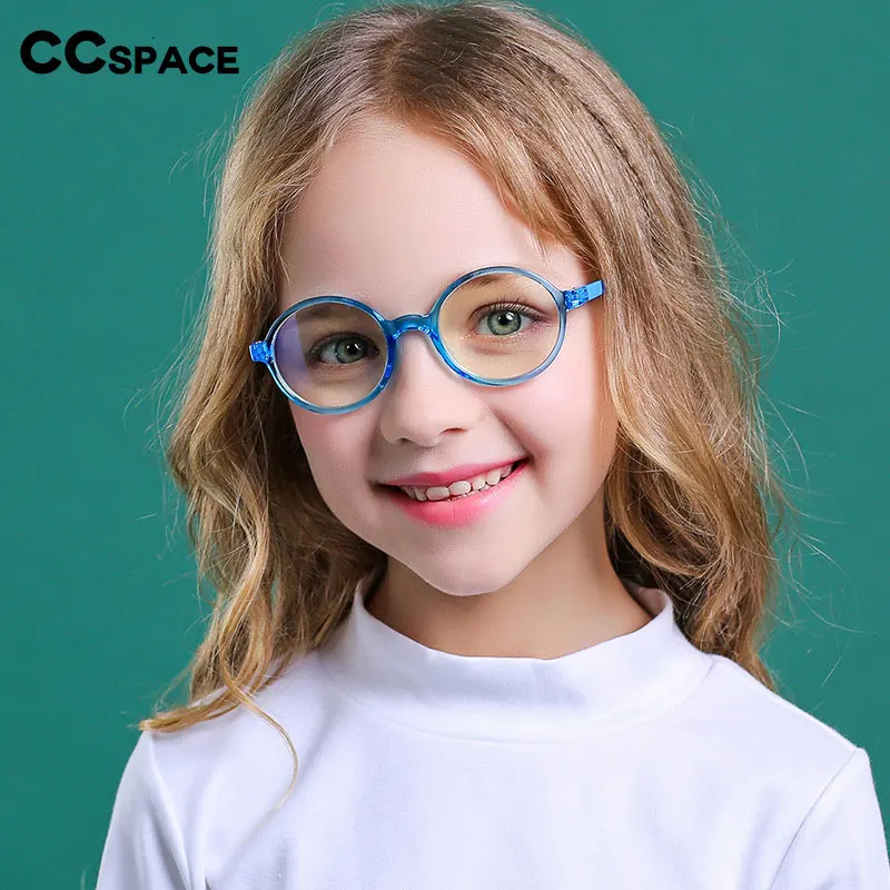 55246 Round Anti Blue Glasses Primary School Students Computer Mobile Phone Glasses for Children Protect Vision Anti Radiation
