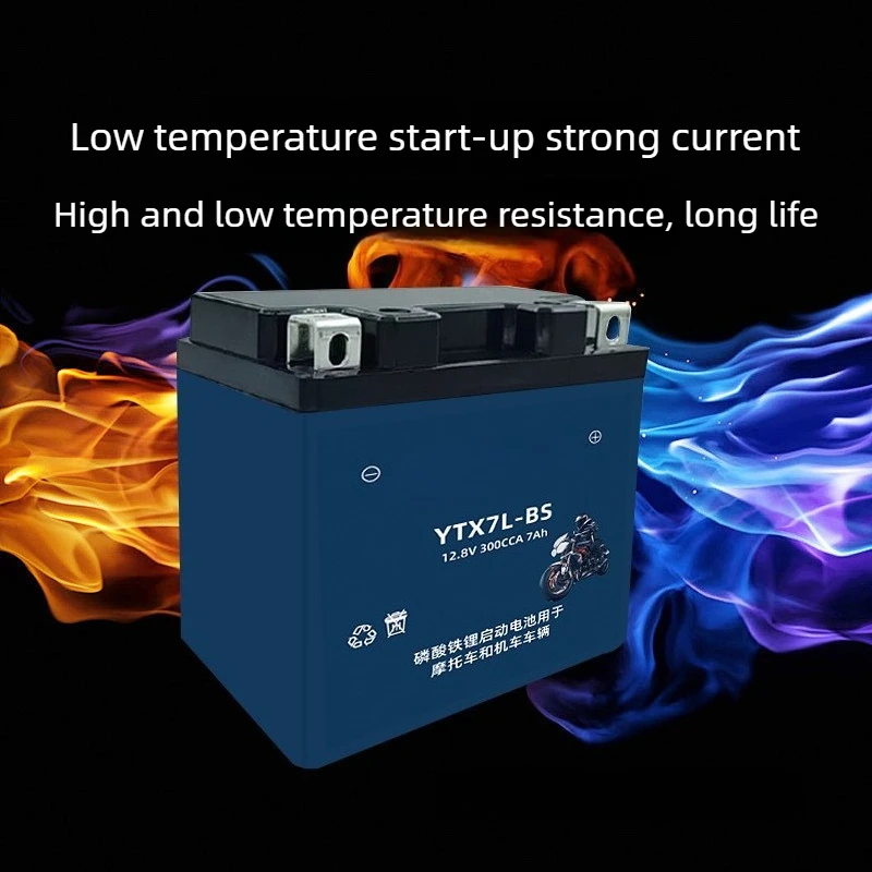 12V LiFePO4 Starter Lithium Battery With BMS 4Ah-30Ah Maintenance Free Battery For Motorcycle ATV UTV Jet Ski Scooter