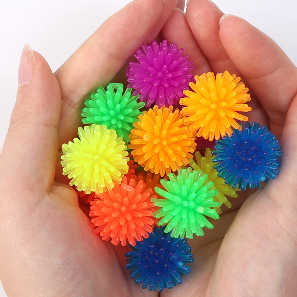 Color Mini Squeeze Venting Massage Ball Wholesale Toys TPR Material Muscle Relaxation Hedgehog Ball Relief Toys for Children