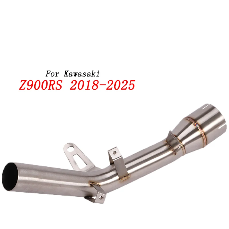 

For Kawasaki Z900RS 2018-2025 Middle Pipe Tube Exhaust PipeConnector Motorcycle Exhaust Muffler Escape Link Pipe Stainless Steel