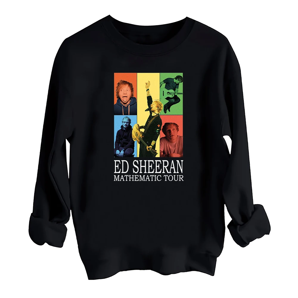 Ed Sheeran Mathematic Tour Sweatshirt Harajuku Round Neck Long Sleeve Oversize Hoodie