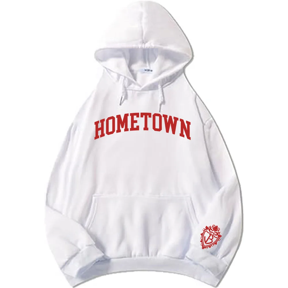 JonasBrothers Hometown Hoodies Fashion Long Sleeve Hooded Sweatshirt Casual Letter Graphic Print Pullovers Unisex Streetwear