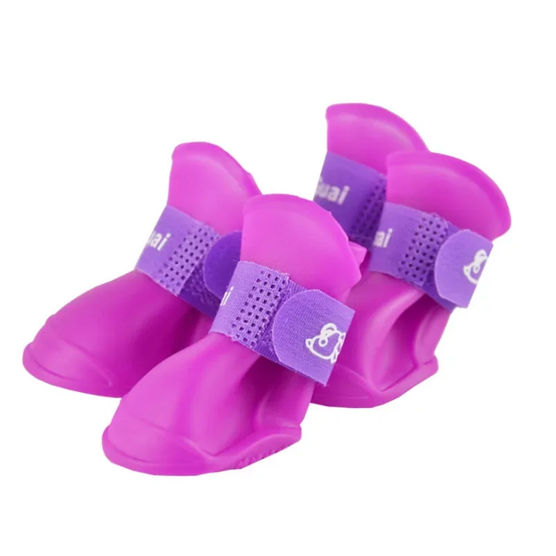 Silicone Waterproof Dog Shoes for Rain Plastic Anti Slip Dog Clothes Summar Accessories Pet Dog Boots Dog Cat Supplies - view 5