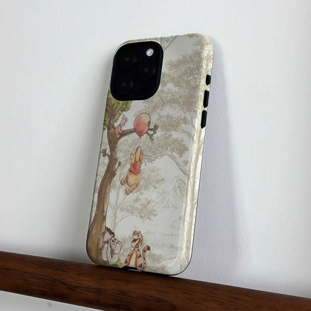 CaseLumi Matte Bumper für MagSafe Hülle für iPhone 17 16 15 14 Plus 13 Pro Max Stoßfeste Harte PC Winnie the Pooh Friends Schutzhülle – Detail 7