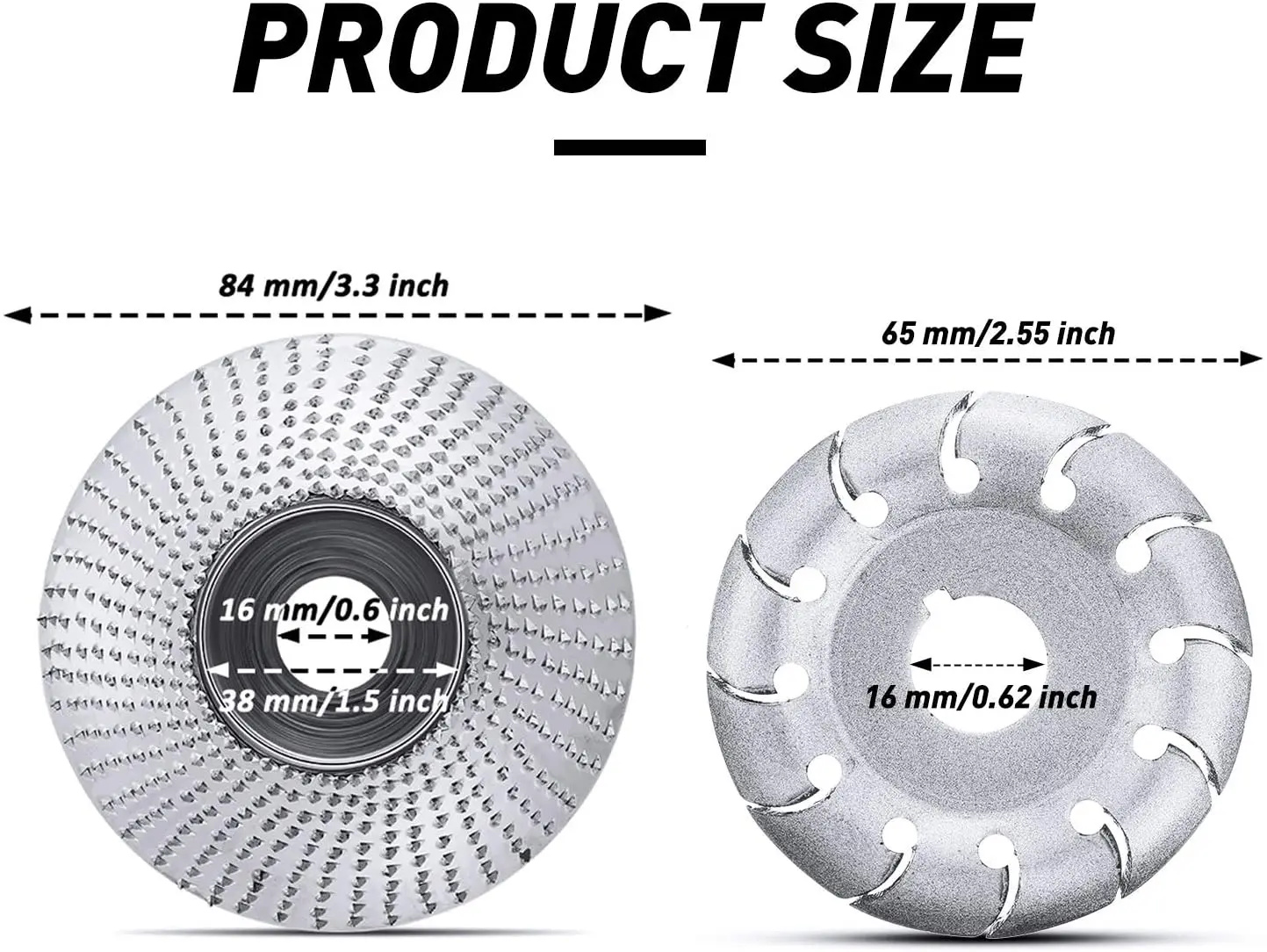 Bộ 2 Máy Mài Góc Đĩa Khắc Gỗ Đĩa Đá Mài Tấm Chạm Khắc Đĩa Mài 12 Đánh Bóng Răng Định Hình Cắt Bánh Xe
