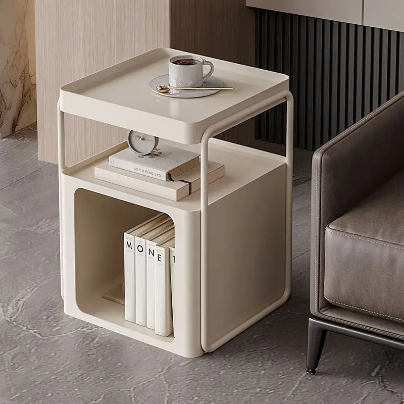 Simple multi-layer storage cabinet, living room mobile side cabinet, wrought iron bedside table