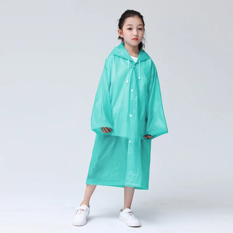 EVA Children Raincoats Raincoat Thickened Waterproof EVA Rain Coat Kids Clear Transparent Tour Waterproof Rainwear Suit