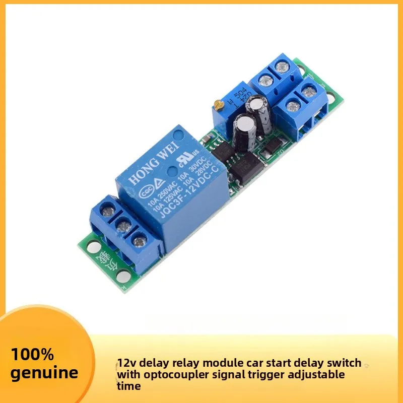12V Delay Relay Module Auto Start Timer with Optocoupler Signal Trigger Adjustable Time