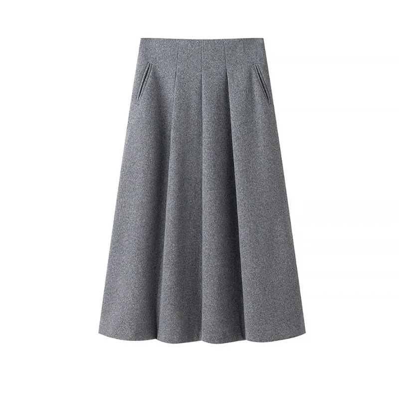 Spring Autumn Women's Suit Blazer A-line Skirt Two-Piece Set Fitted Waist Style Minimalist Relaxed Fit Niche Versatile Casual