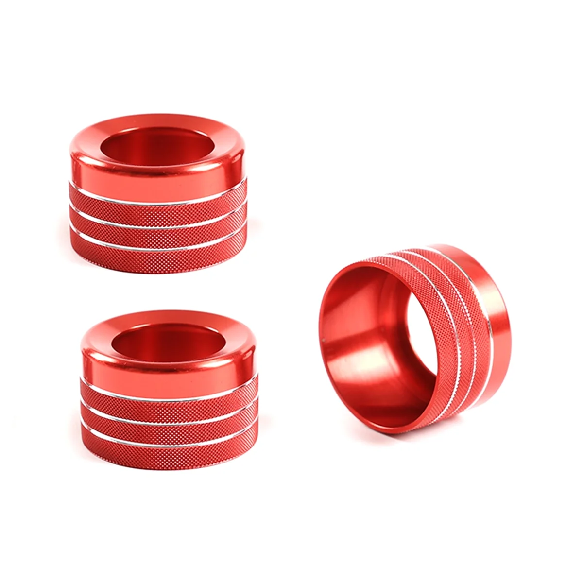 Air Conditioner Knob Audio Volume Tune Button Trim Cover Ring for BMW X5 E70 E71 2008-2013 Red