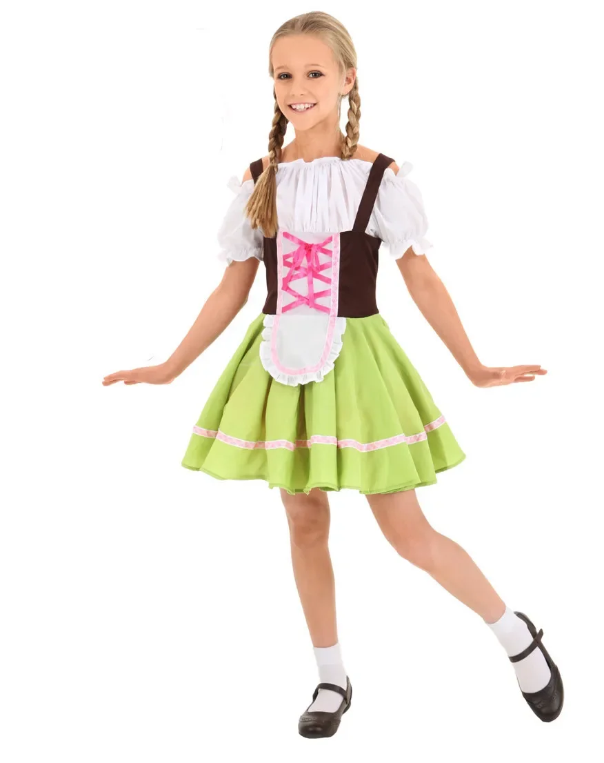 

Girl Oktoberfest Dirndl Costume Bavaria Tradition Outfit Beer Party Fancy Dress