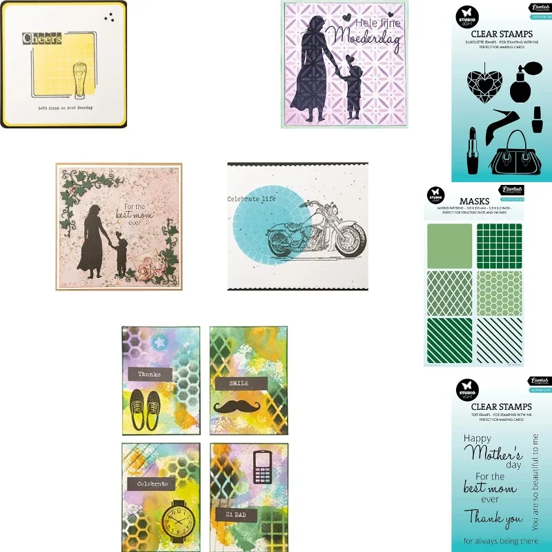 

Металлический трафарет и штампы «Любовная цепочка» для скрапбукинга, карточек и альбомов ручной работы – очень модный дизайн