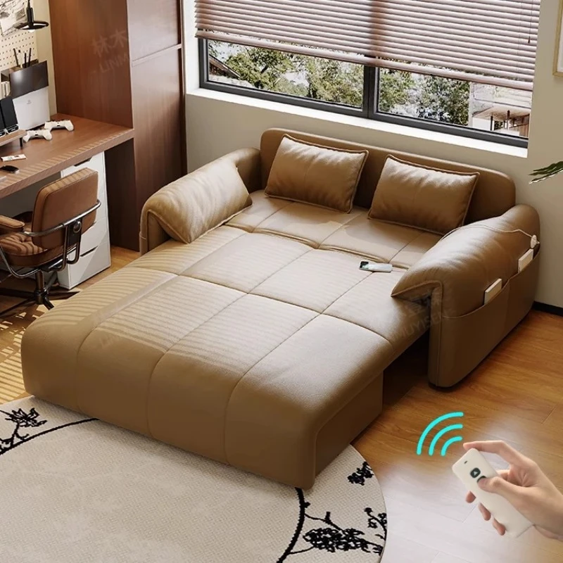 Sofás Minimalistas Modernos, Sofá Extensible Ajustable, Sofá Cama Eléctrico, Diván para Dormitorio, Muebles para Sala de Estar