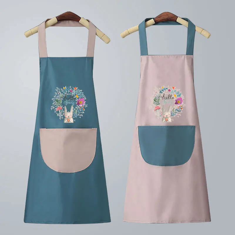 Hand-wiping Kitchen Household Cooking Apron Oil-proof Waterproof Men Women Adult Waist Fashion Coffee Overalls Wipe Hand Apron