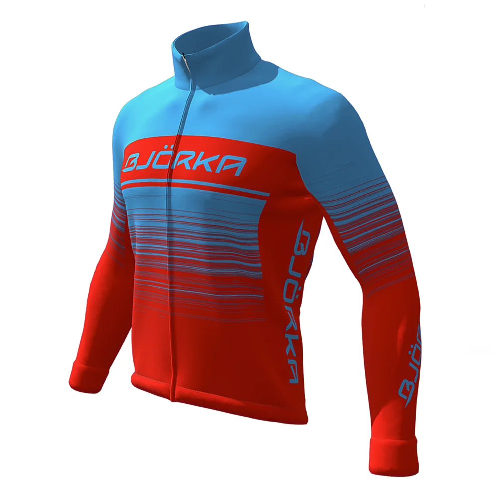 BJORKA Cycling Winter Men\'s Long Sleeve Jackets Bicycle Maillot Thermal Fleece Jerseys Jaqueta Giacca Ciclismo Uomo Invernale