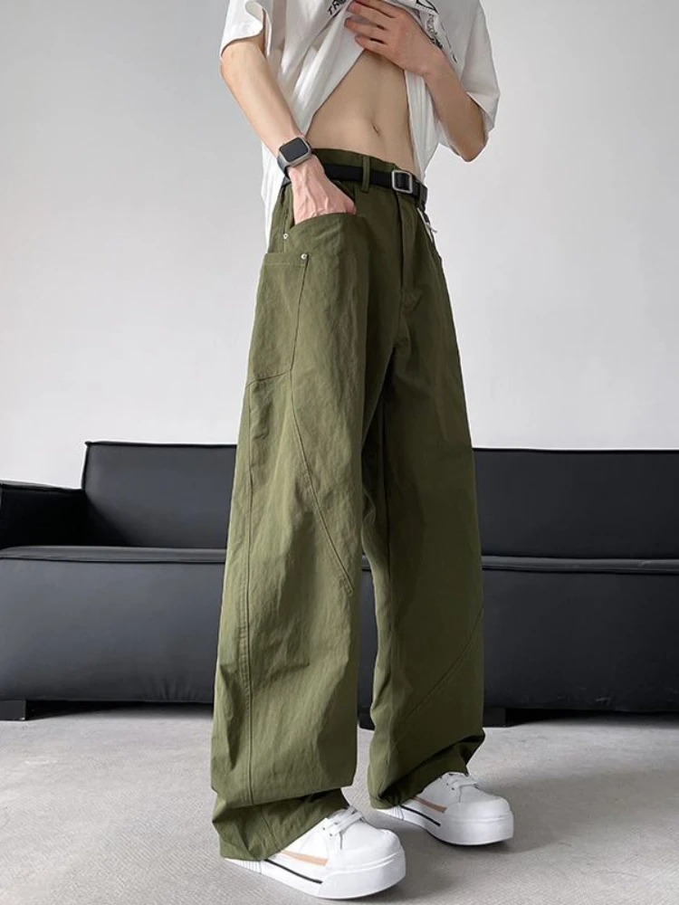 Fishing Work Wear Male Trousers Plain Korean Style High Quality Y2k Vintage Designer Cotton Loose Fashion Emo Men's Cargo Pants