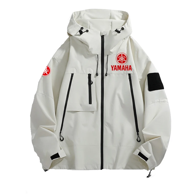 2026 YAMAHA Autumn New Unisex Soft Shell Windbreaker Coat Outdoor Hooded Jackets Men Water Repellent Rain Coats for Hiking Golf