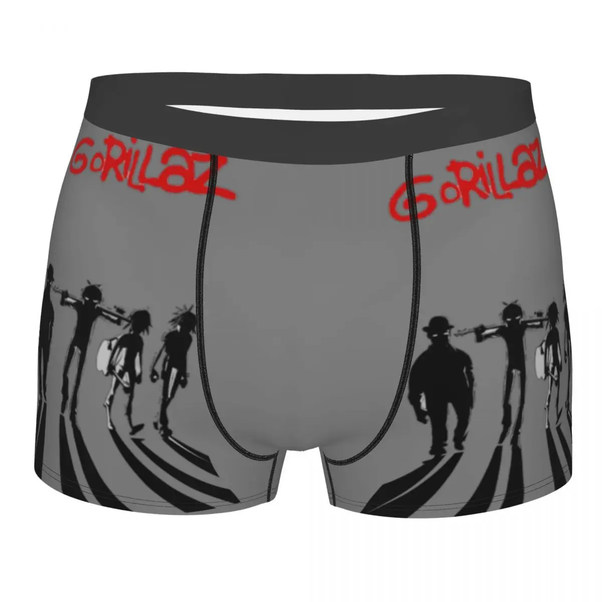 Gorillaz Skateboard Man'scosy Boxer Briefs, Caleçon d'impression 3D, Respirant, Haute Qualité, Cadeaux d'anniversaire, Cool Music Band, 402