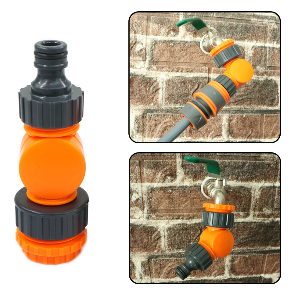 

3-IN-1 1/2'' 3/4'' 1'' Female Garden Quick Adapter Swivel Connector Rotatable Water Tap Splitter Irrigation Agriculture Joint