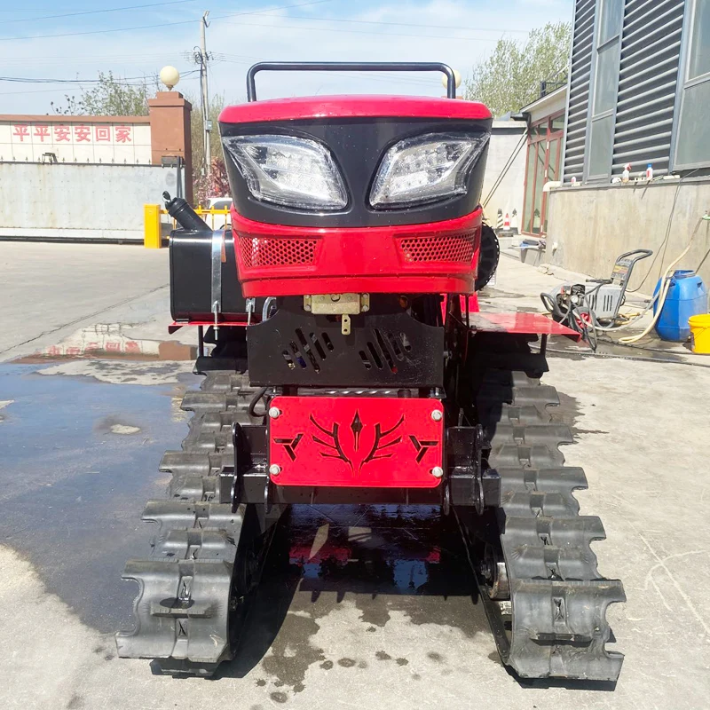 

Customized Ride-On Rotary Tiller, Crawler Tractor with Wet & Dry Dual Use for Small Agricultural Plowing Machine