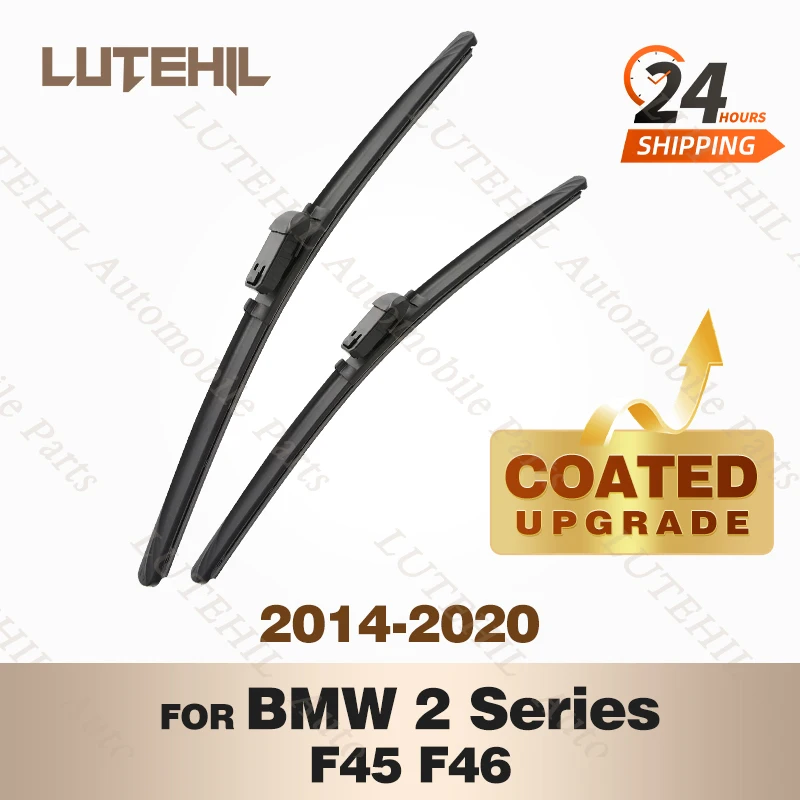 

LUTEHIL's Silicone Front Wiper Set For BMW 2 Series F45 F46 2014 - 2020 2015 2016 2017 coated windshield wiper blade 26"+19"