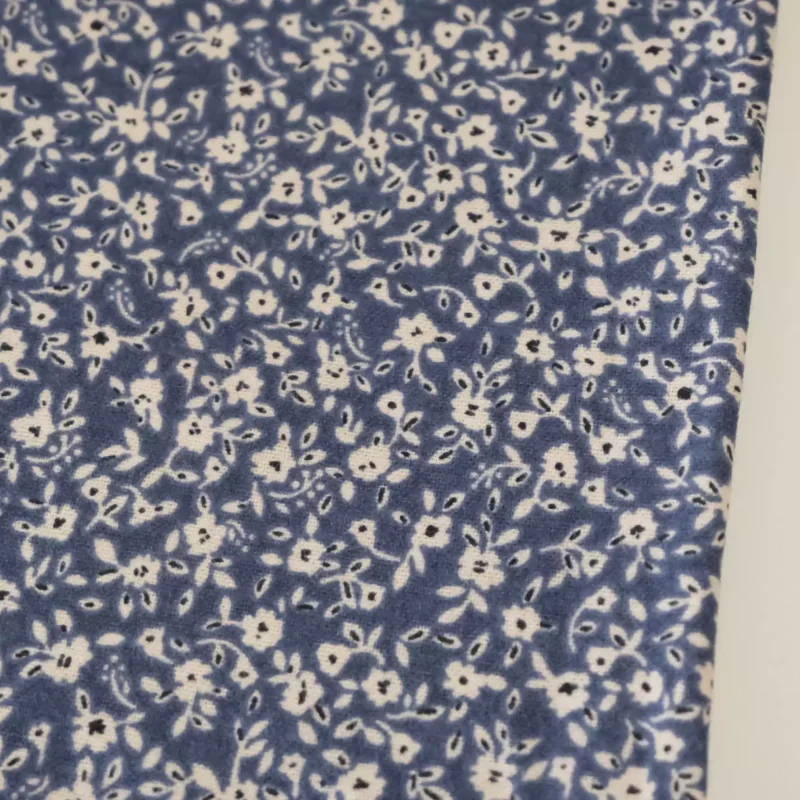 Blue Brushed Cotton Fabric Printed All Cotton Handmade DIY Sewing Fabric for Craft And Sewing Projects 3