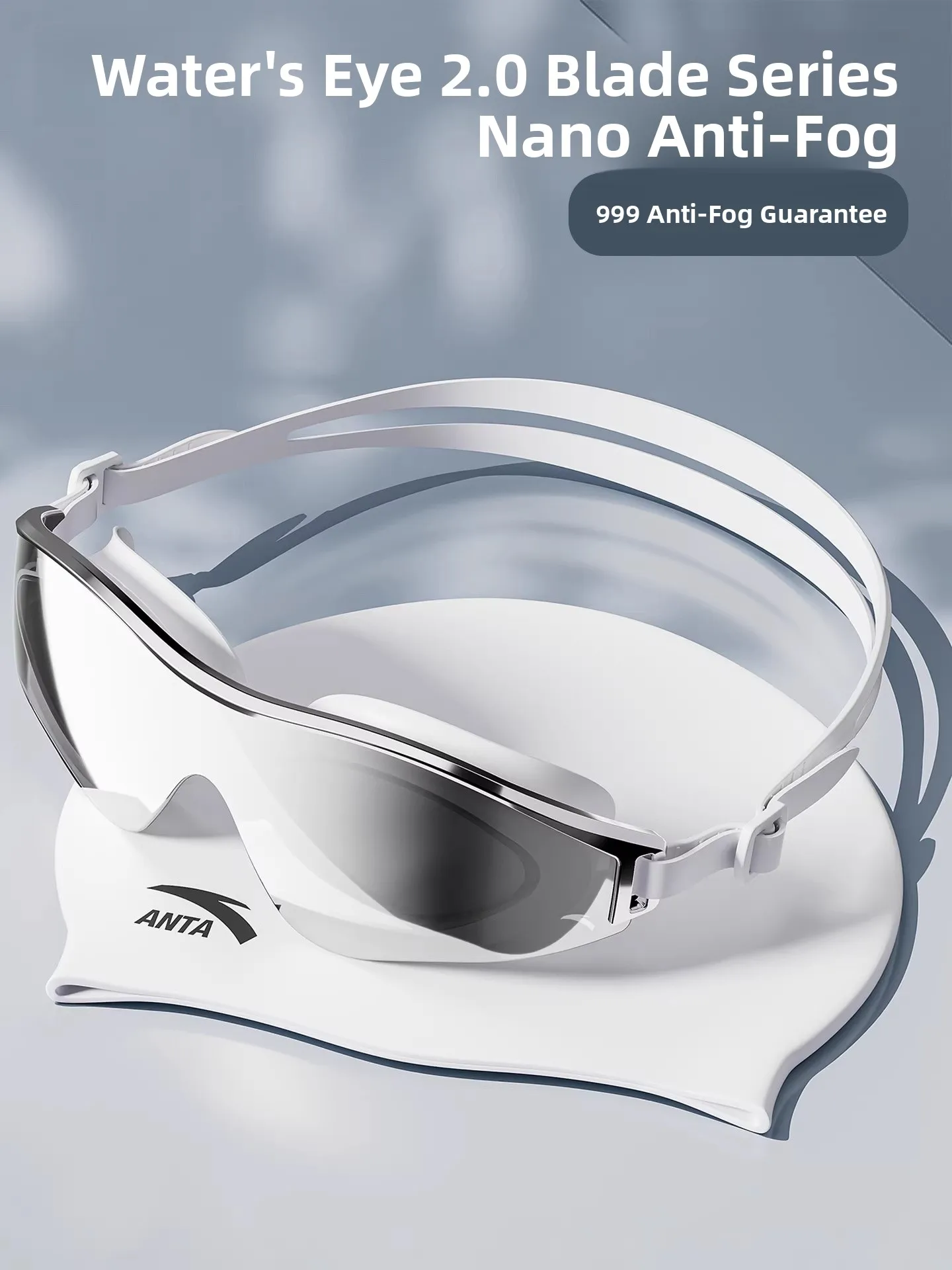swimming-goggles-men's-high-definition-myopia-with-degree-ladies-swimming-anti-fog-waterproof-coated-swim-cap-set