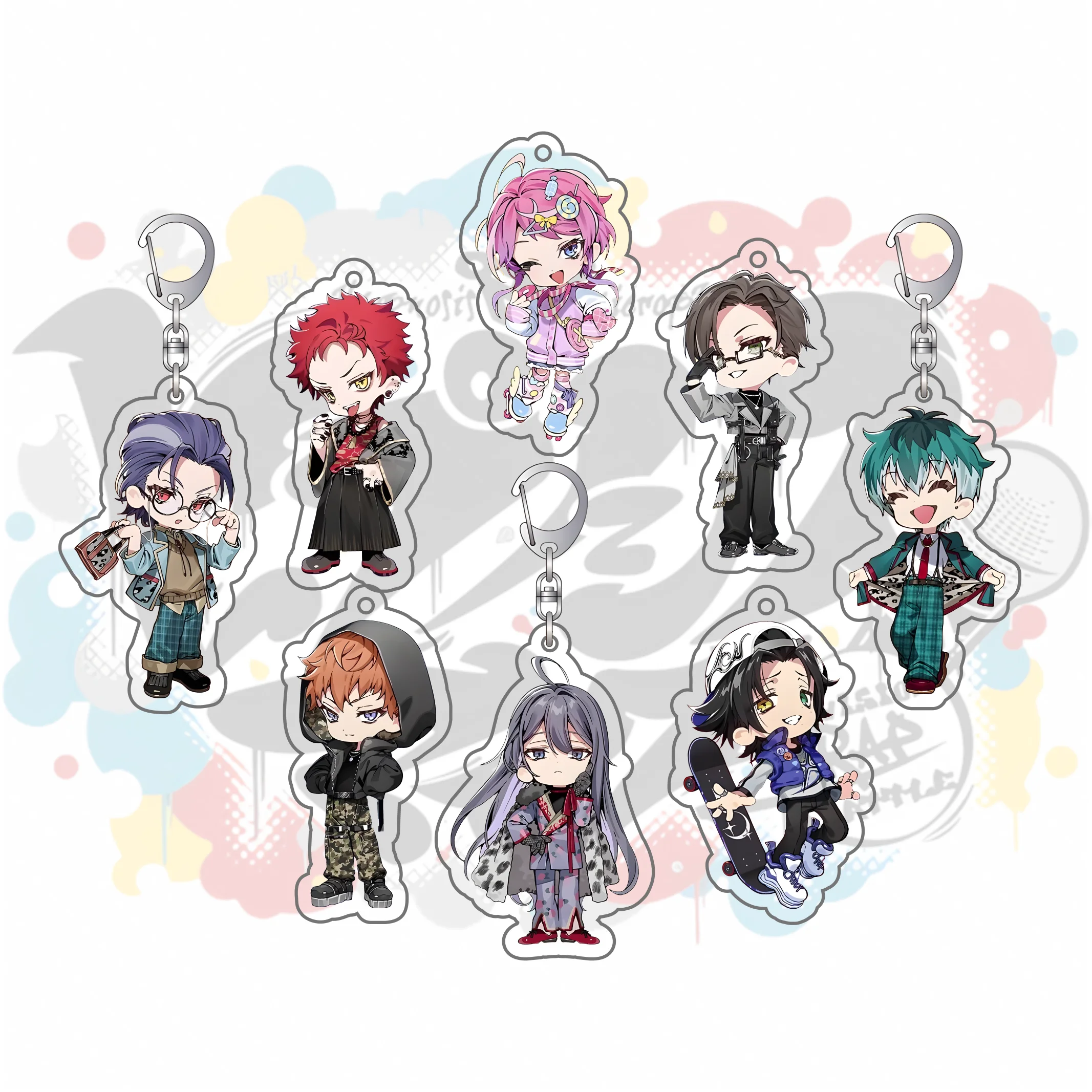 Hypnosis Mic!HypmiYamada Ichirō/Amemura Ramuda Hochtransparenter Acryl-Schlüsselanhänger, Tischdekoration, Geschenk, 6 cm
