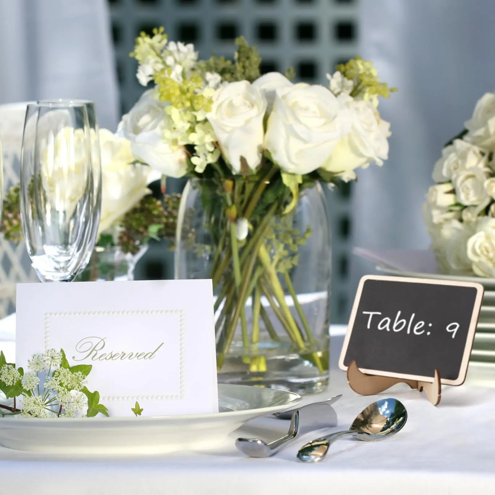 Wedding Blackboard Mini Wooden Chalkboard Message Sign Food Buffet Labels for Wedding Birthday Party Table Decoration Place Card